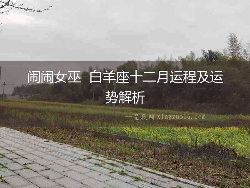 鬧鬧女巫  白羊座十二月運程及運勢解析