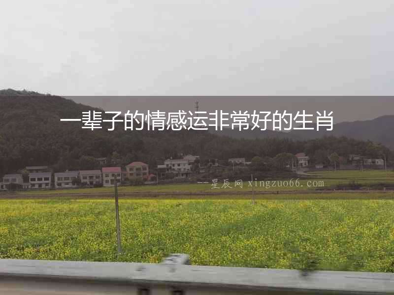 一輩子的情感運(yùn)非常好的生肖