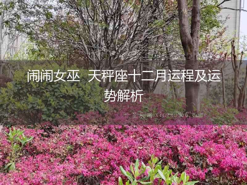 鬧鬧女巫  天秤座十二月運程及運勢解析