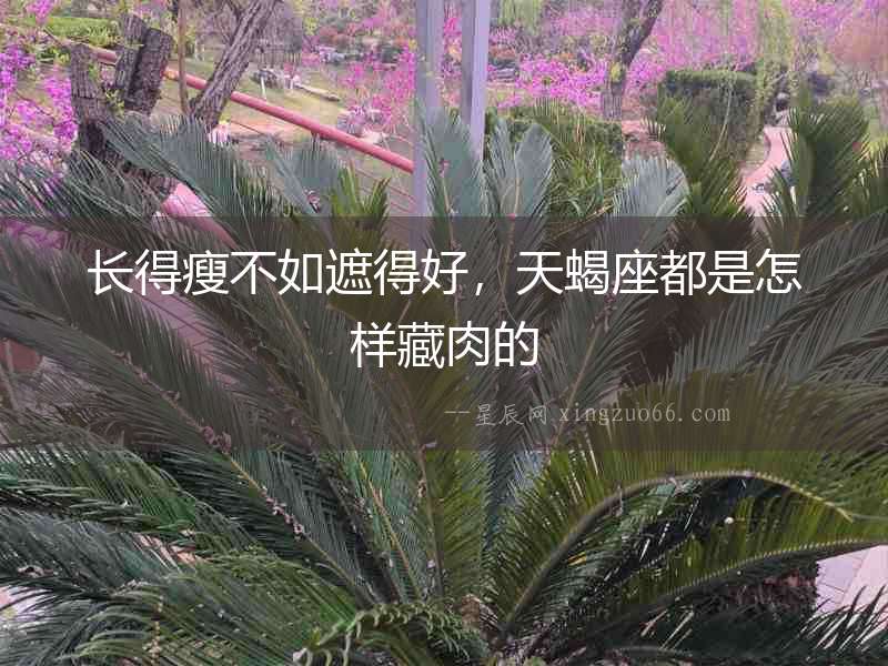 長得瘦不如遮得好，天蝎座都是怎樣藏肉的