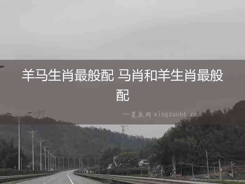 羊馬生肖最般配 馬肖和羊生肖最般配