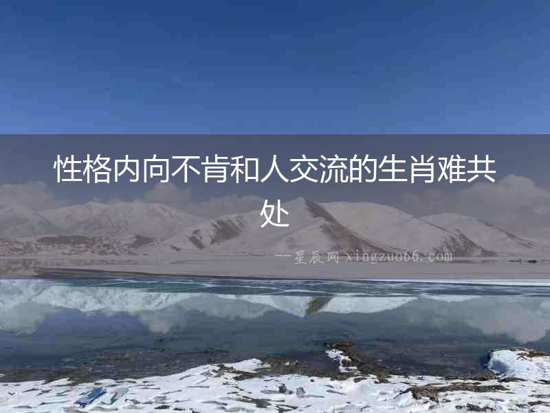 性格內向不肯和人交流的生肖難共處