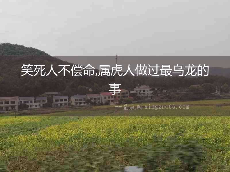 笑死人不償命,屬虎人做過(guò)最烏龍的事