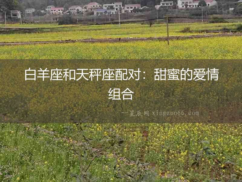 白羊座和天秤座配對(duì)：甜蜜的愛情組合