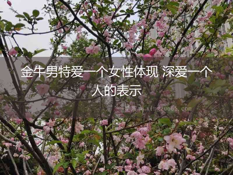 金牛男特愛一個女性體現(xiàn) 深愛一個人的表示