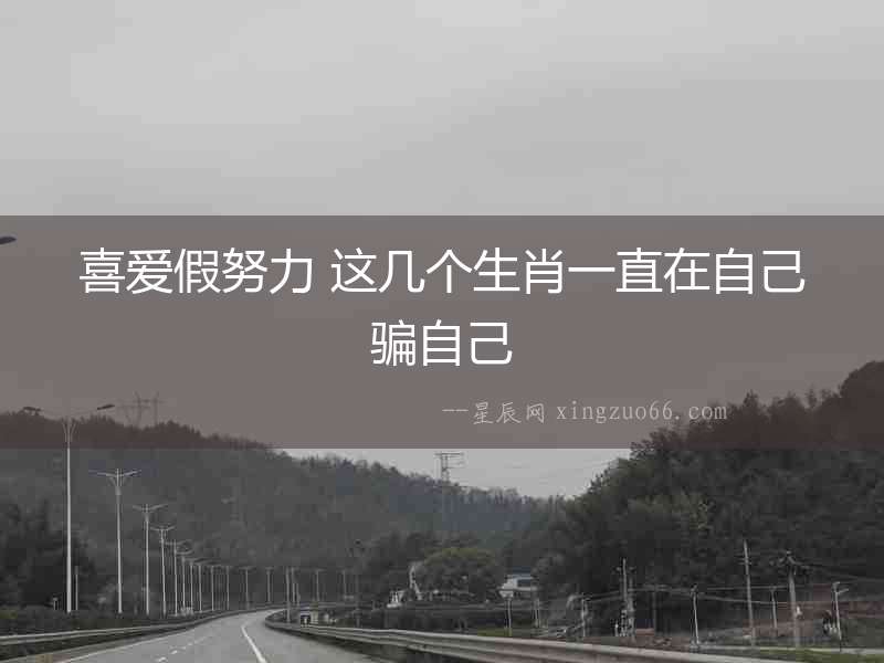 喜愛假努力 這幾個生肖一直在自己騙自己