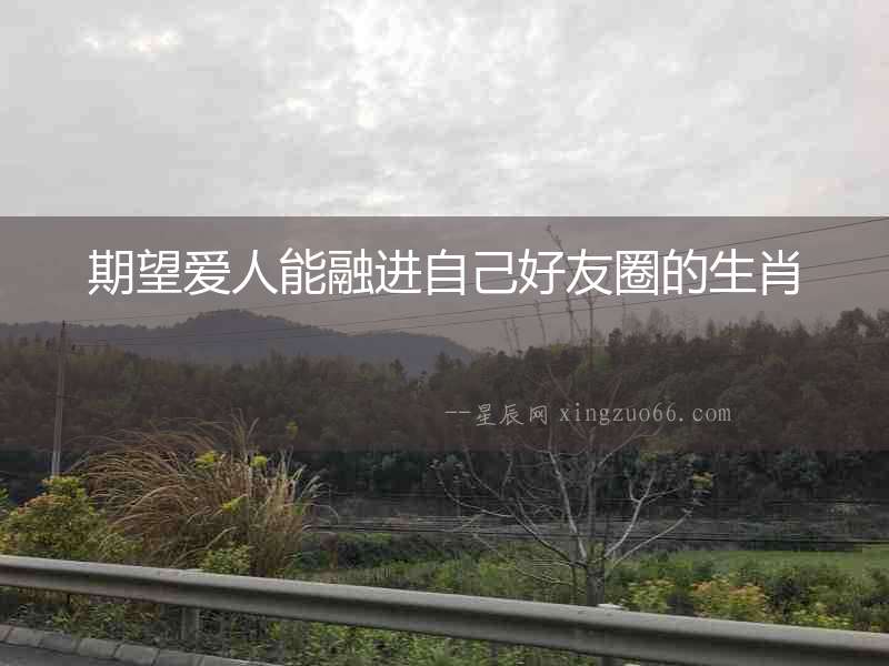 期望愛人能融進自己好友圈的生肖
