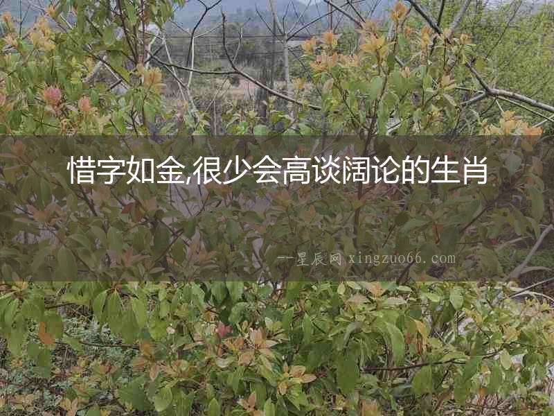 惜字如金,很少會高談闊論的生肖