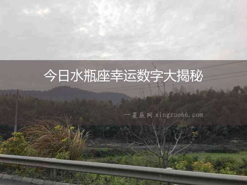 今日水瓶座幸運(yùn)數(shù)字大揭秘