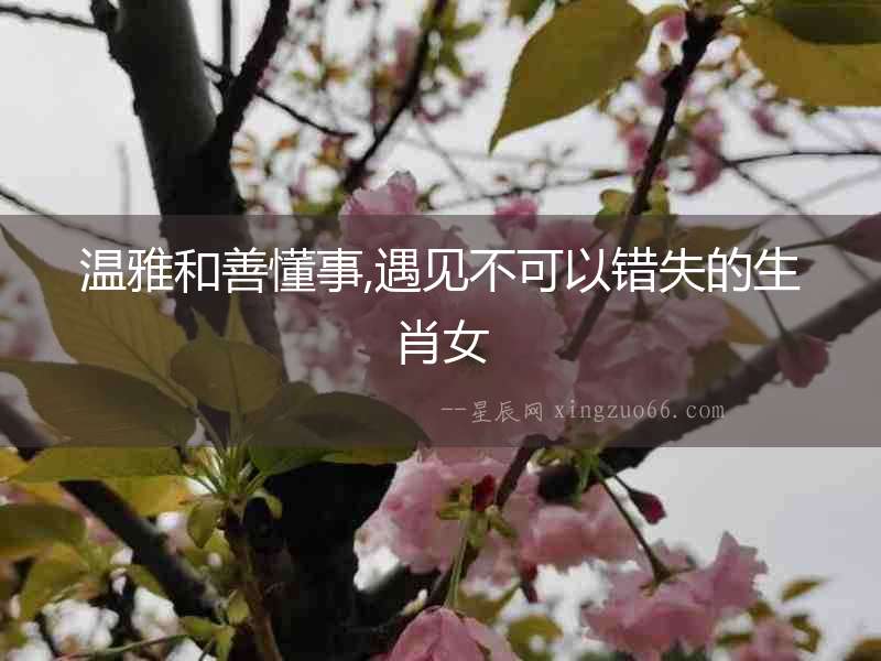 溫雅和善懂事,遇見不可以錯失的生肖女