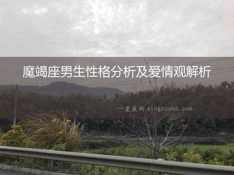 魔竭座男生性格分析及愛(ài)情觀解析
