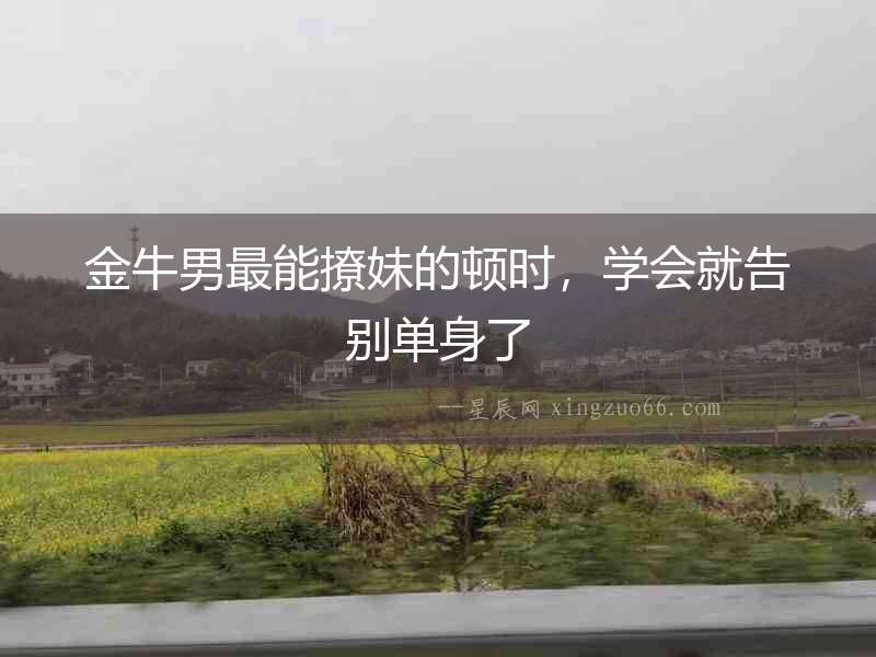 金牛男最能撩妹的頓時，學會就告別單身了