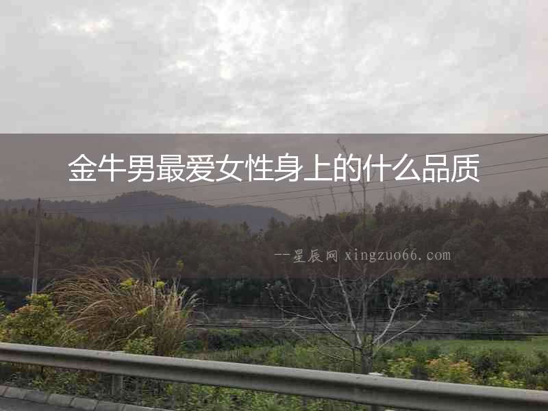 金牛男最愛女性身上的什么品質