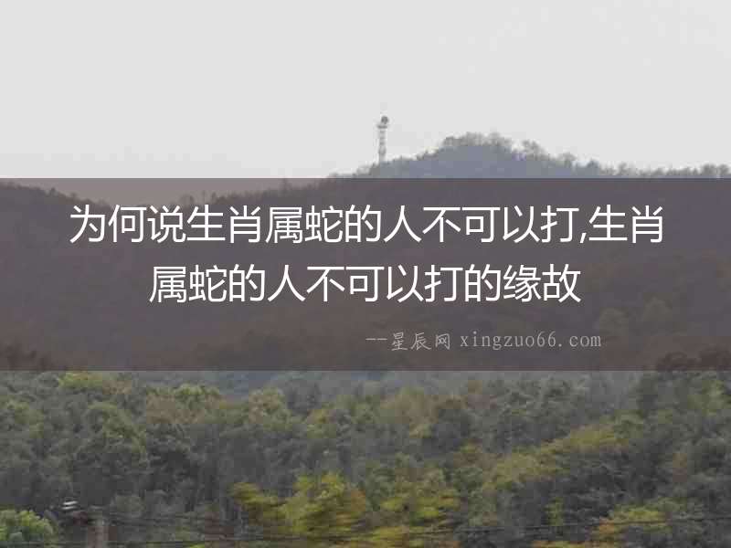 為何說生肖屬蛇的人不可以打,生肖屬蛇的人不可以打的緣故