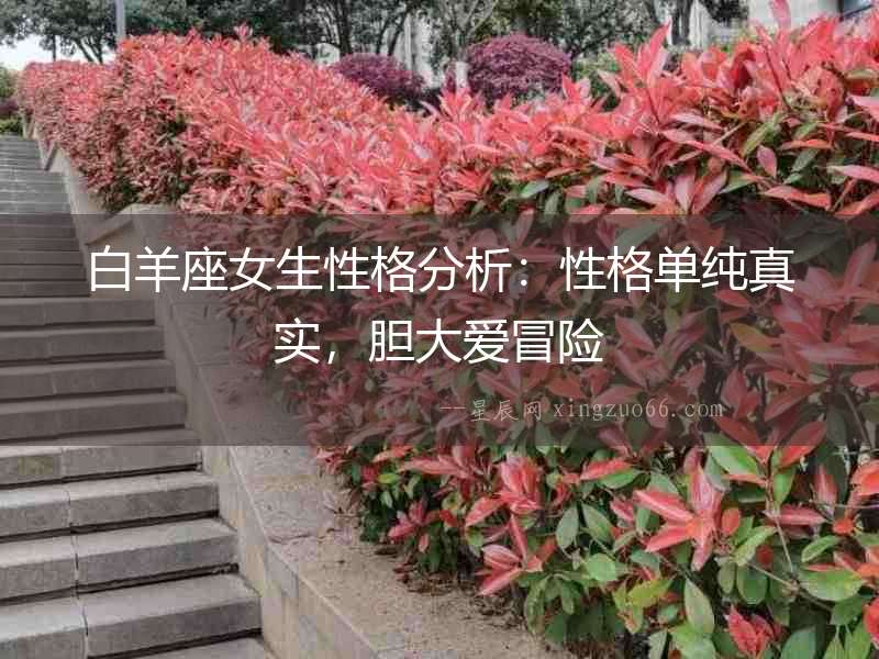 白羊座女生性格分析：性格單純真實，膽大愛冒險