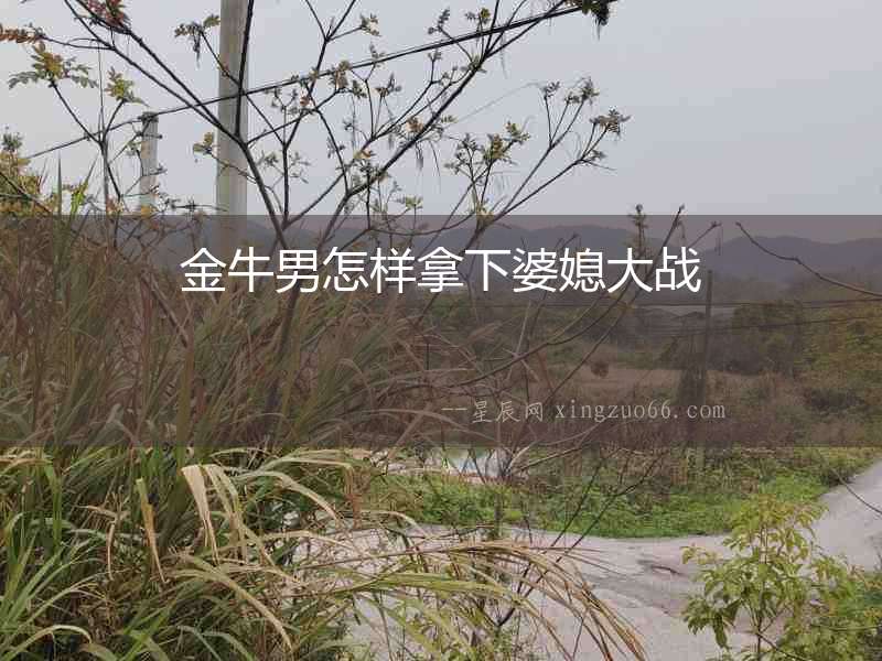 金牛男怎樣拿下婆媳大戰