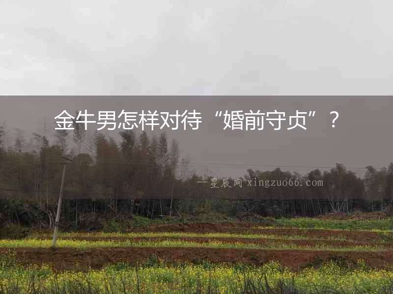 金牛男怎樣對待“婚前守貞”？