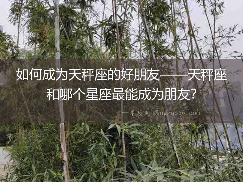 如何成為天秤座的好朋友——天秤座和哪個星座最能成為朋友？