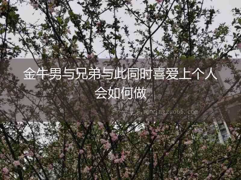 金牛男與兄弟與此同時喜愛上個人會如何做