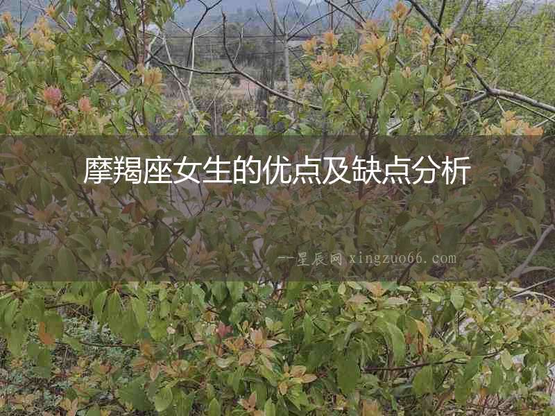 摩羯座女生的優點及缺點分析