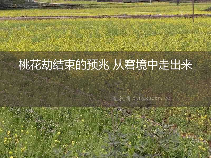 桃花劫結(jié)束的預(yù)兆 從窘境中走出來