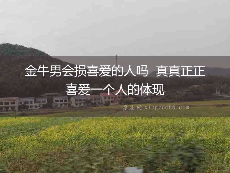 金牛男會損喜愛的人嗎  真真正正喜愛一個人的體現