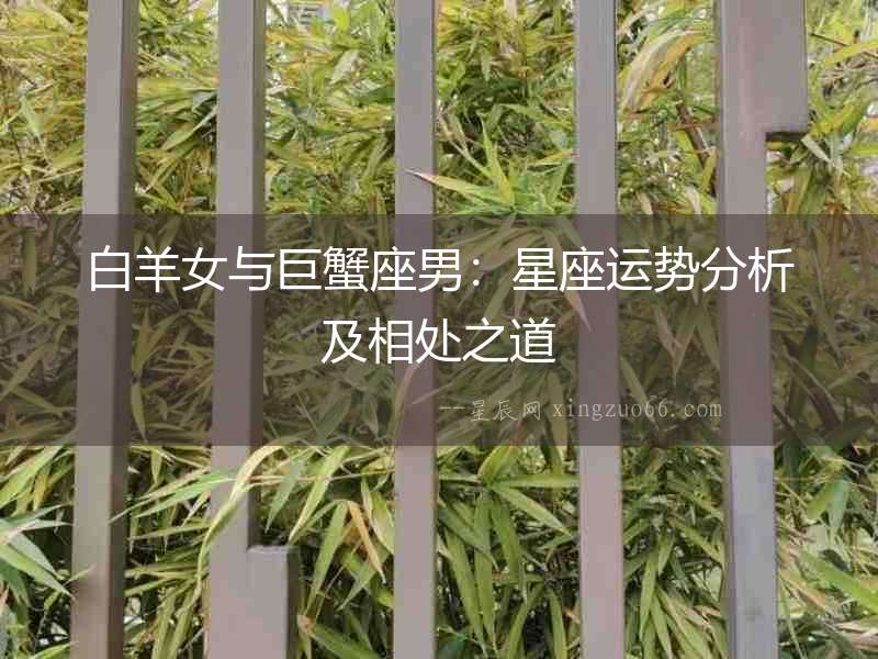 白羊女與巨蟹座男：星座運勢分析及相處之道