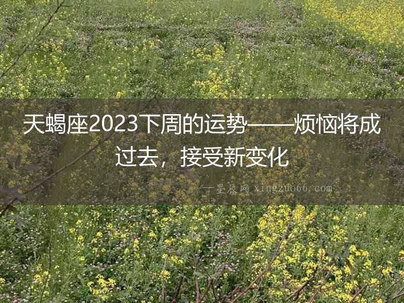 天蝎座2023下周的運勢——煩惱將成過去，接受新變化