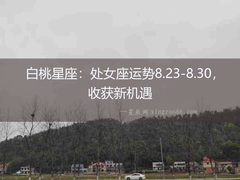 白桃星座：處女座運勢8.23-8.30，收獲新機遇