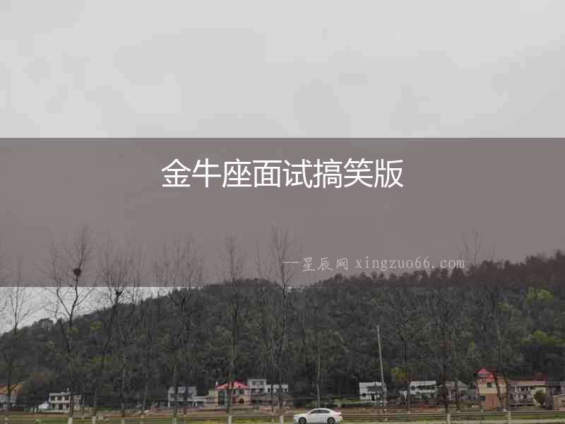 金牛座面試搞笑版