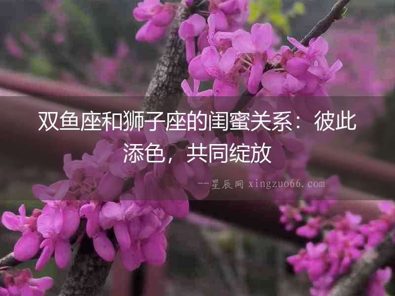 雙魚座和獅子座的閨蜜關系：彼此添色，共同綻放