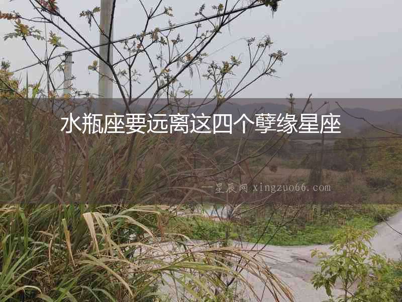 水瓶座要遠離這四個孽緣星座
