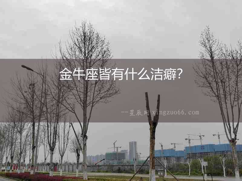 金牛座皆有什么潔癖？