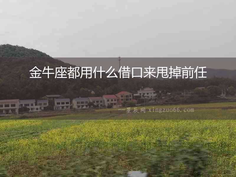 金牛座都用什么借口來甩掉前任