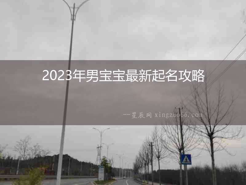 2023年男寶寶最新起名攻略