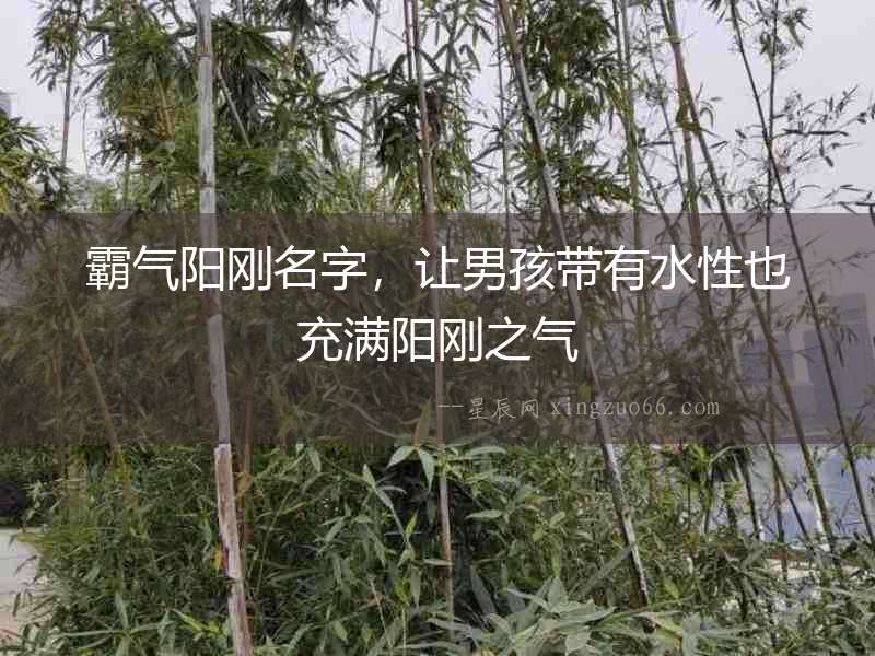 霸氣陽剛名字，讓男孩帶有水性也充滿陽剛之氣