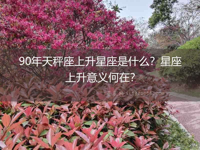 90年天秤座上升星座是什么？星座上升意義何在？