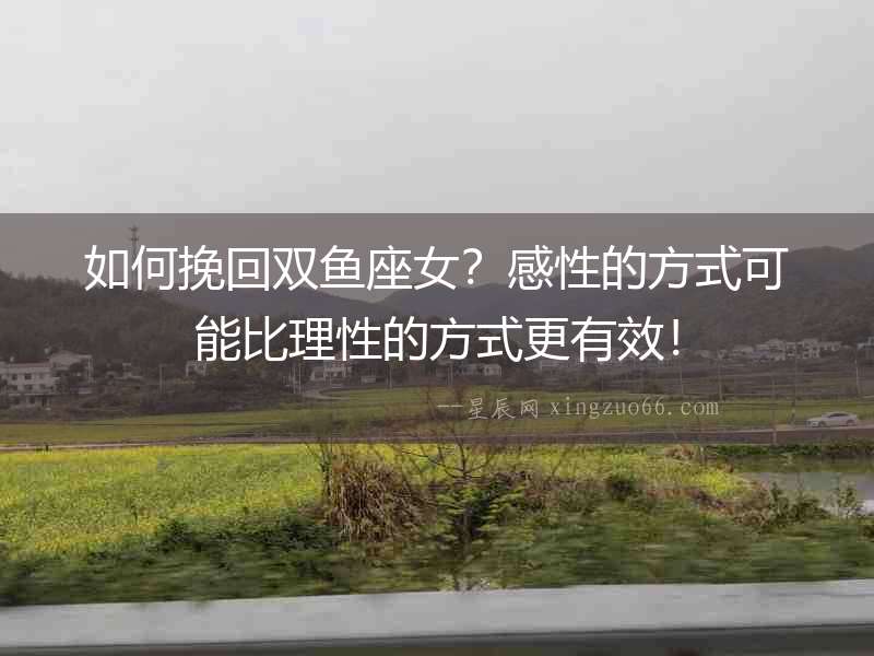 如何挽回雙魚座女？感性的方式可能比理性的方式更有效！
