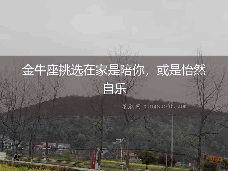 金牛座挑選在家是陪你，或是怡然自樂