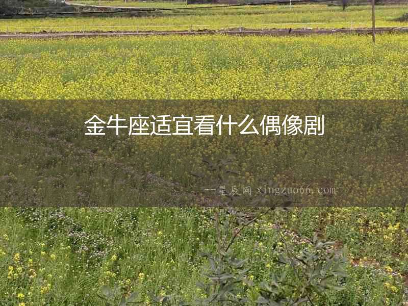 金牛座適宜看什么偶像劇