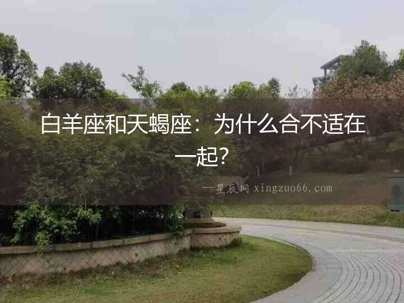 白羊座和天蝎座：為什么合不適在一起？