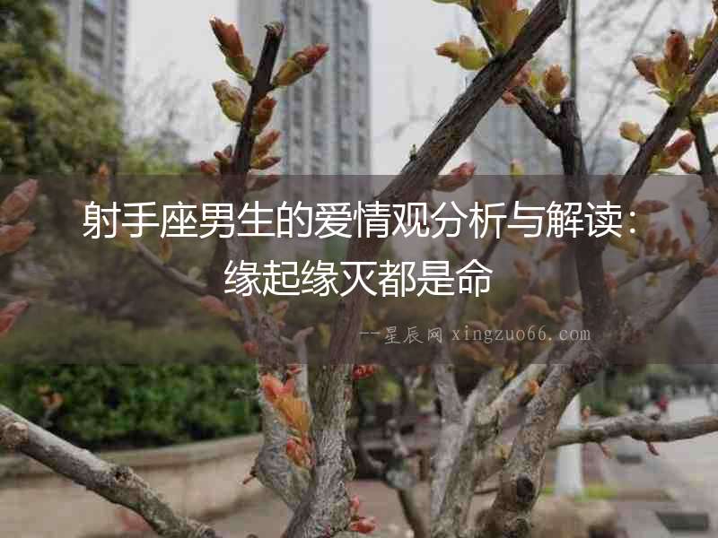 射手座男生的愛情觀分析與解讀：緣起緣滅都是命