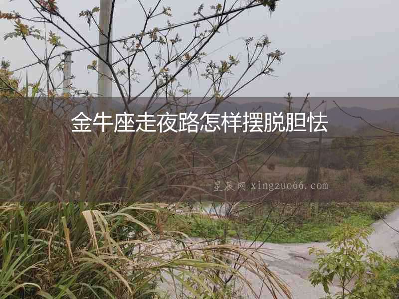 金牛座走夜路怎樣擺脫膽怯
