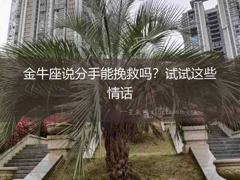 金牛座說分手能挽救嗎？試試這些情話