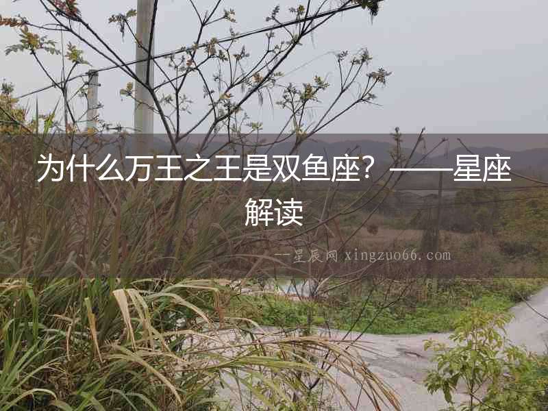 為什么萬(wàn)王之王是雙魚(yú)座？——星座解讀