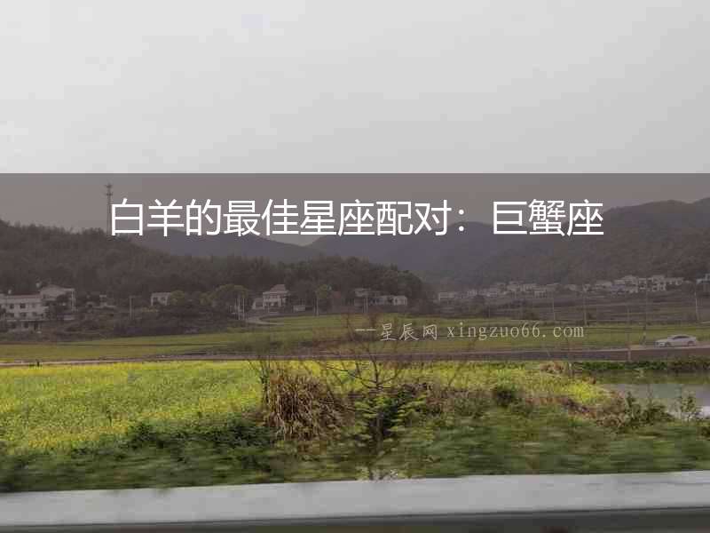 白羊的最佳星座配對：巨蟹座