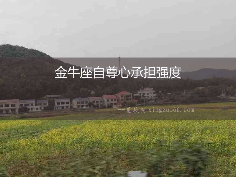 金牛座自尊心承擔(dān)強(qiáng)度