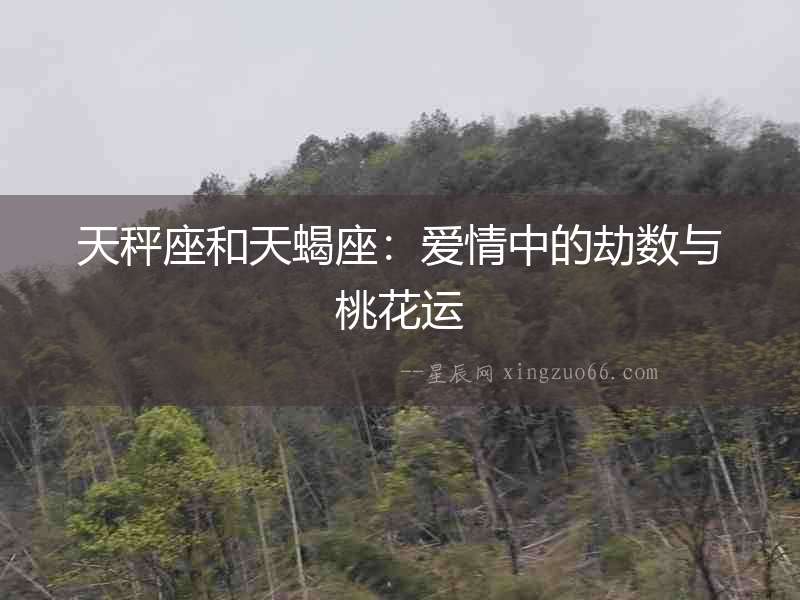 天秤座和天蝎座：愛情中的劫數(shù)與桃花運
