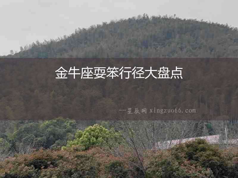 金牛座耍笨行徑大盤點
