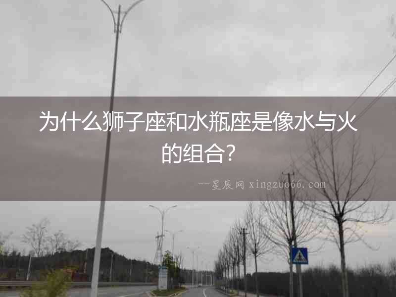 為什么獅子座和水瓶座是像水與火的組合？